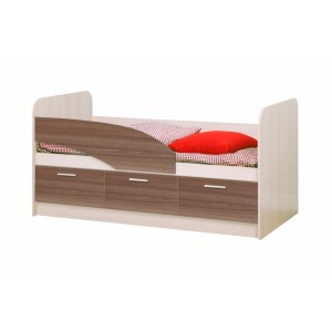 Кровать Дельфин ЛДСП 1800 ясень шимо светлый/темный Кровать Дельфин ЛДСП 1800 ясень шимо светлый/темный