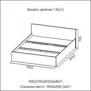 Кровать SV-Мебель Эдем 5 (160х200) ясень шимо светлый/темный
