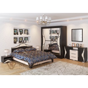 Кровать SV-Мебель Лагуна 5 (160х200) дуб венге/дуб млечный