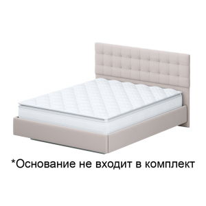 Кровать SV-Мебель №2 Белый/Беж ткань/Квадро беж ткань (140х200)