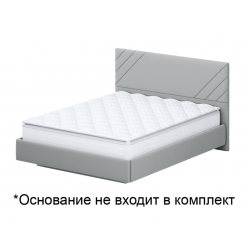 Кровать SV-Мебель №2 Белый/Серый ткань/Лайн серый (140х200)