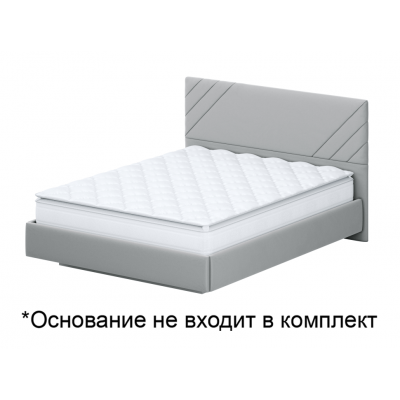 Кровать SV-Мебель №2 Белый/Серый ткань/Лайн серый (160х200)